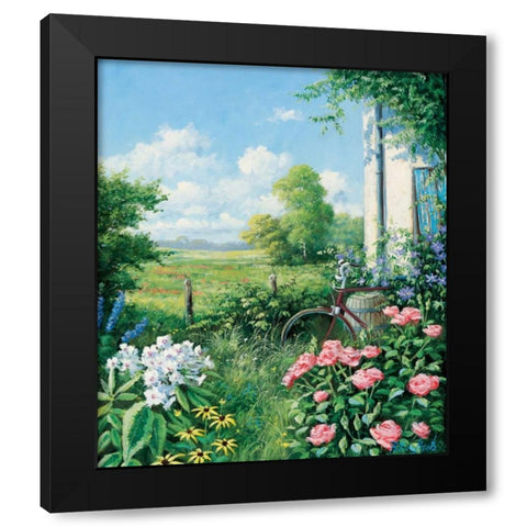 A view to infinity Black Modern Wood Framed Art Print by Motz, Peter