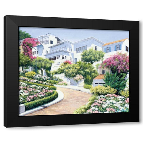 Our neighbourhood Black Modern Wood Framed Art Print by Motz, Peter