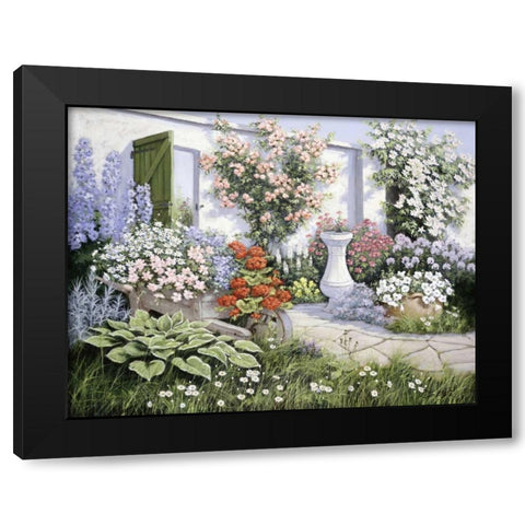 Joes Garden Black Modern Wood Framed Art Print by Motz, Peter