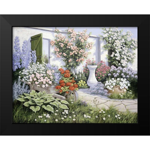 Joes Garden Black Modern Wood Framed Art Print by Motz, Peter