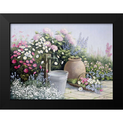 Elly view Black Modern Wood Framed Art Print by Motz, Peter