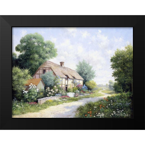 My house  Black Modern Wood Framed Art Print by Motz, Peter