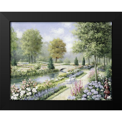Park I Black Modern Wood Framed Art Print by Motz, Peter