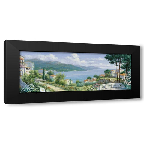 Lake   Black Modern Wood Framed Art Print with Double Matting by Motz, Peter