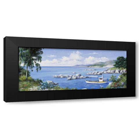 Waterrock Black Modern Wood Framed Art Print with Double Matting by Motz, Peter