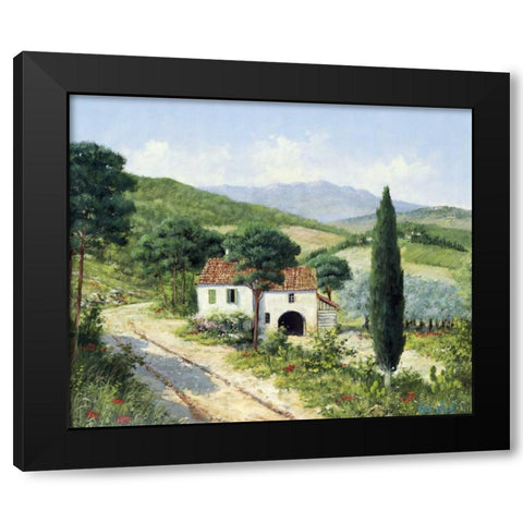 Italy I Black Modern Wood Framed Art Print with Double Matting by Motz, Peter