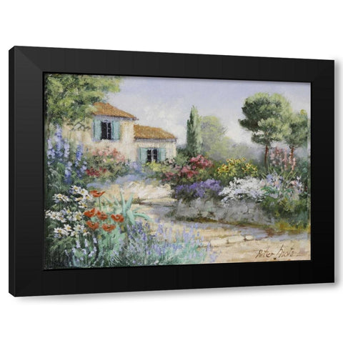 Garden impression Black Modern Wood Framed Art Print by Motz, Peter