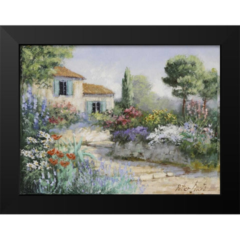 Garden impression Black Modern Wood Framed Art Print by Motz, Peter