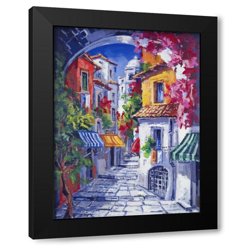 Vicolo caratteristico Black Modern Wood Framed Art Print by di Viccaro, Roberto