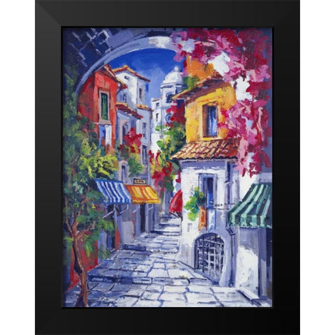 Vicolo caratteristico Black Modern Wood Framed Art Print by di Viccaro, Roberto