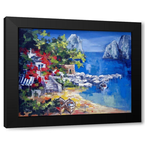 Paesaggio caprese Black Modern Wood Framed Art Print by di Viccaro, Roberto