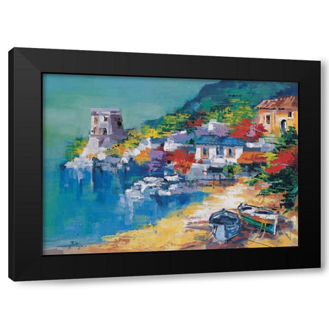 Costiera Amalfitana Black Modern Wood Framed Art Print with Double Matting by di Viccaro, Roberto