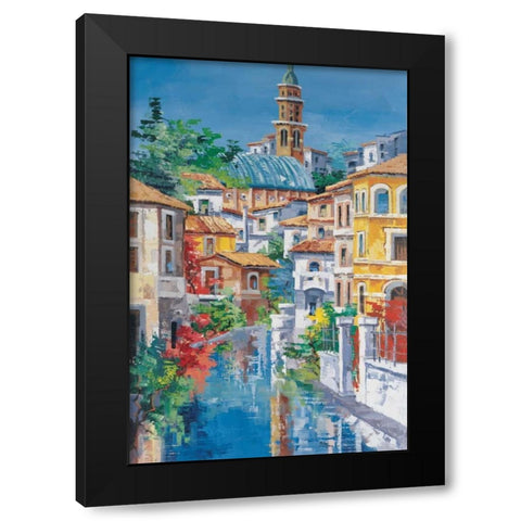 Riflessi sul fiume Black Modern Wood Framed Art Print by di Viccaro, Roberto