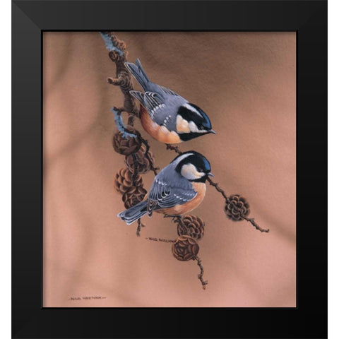 Together Black Modern Wood Framed Art Print by Weenink, Ruud