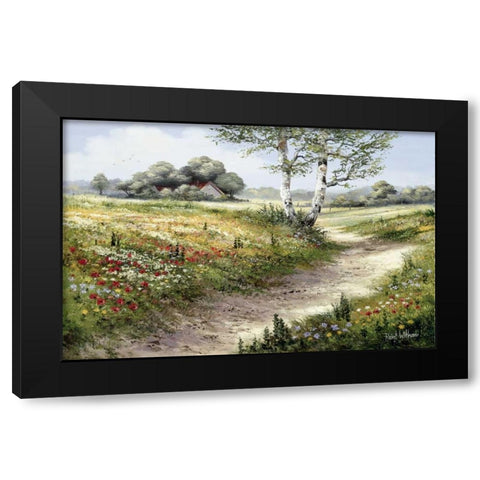 Path to the horizon Black Modern Wood Framed Art Print with Double Matting by Withaar, Reint