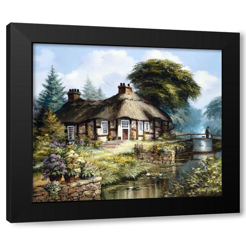 English cottage II Black Modern Wood Framed Art Print by Withaar, Reint