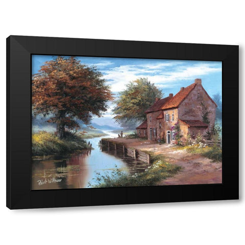 Early morning Black Modern Wood Framed Art Print with Double Matting by Withaar, Reint