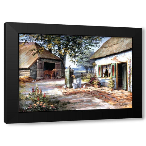 The farm Black Modern Wood Framed Art Print with Double Matting by Withaar, Reint