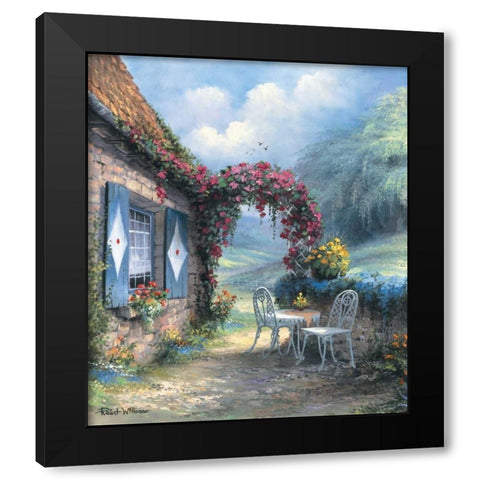 Backgarden I Black Modern Wood Framed Art Print with Double Matting by Withaar, Reint