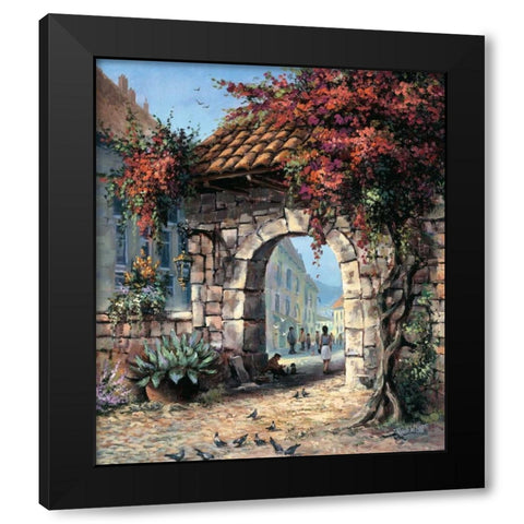 Clochard Black Modern Wood Framed Art Print by Withaar, Reint