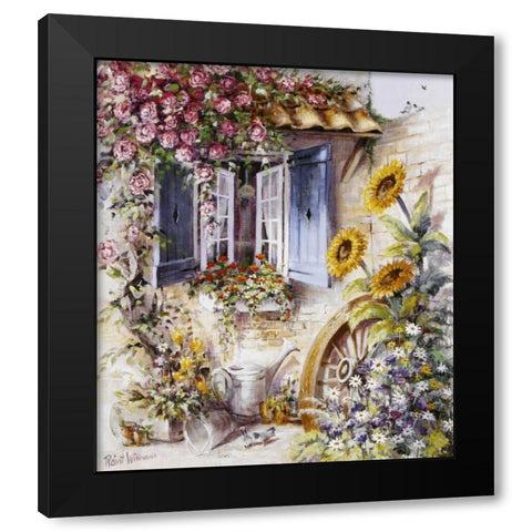 Look inside my window Black Modern Wood Framed Art Print with Double Matting by Withaar, Reint