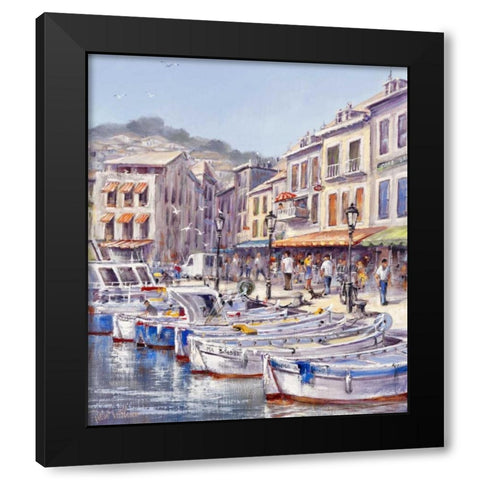 Romantic canal Black Modern Wood Framed Art Print by Withaar, Reint