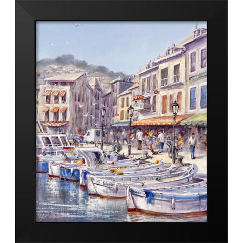 Romantic canal Black Modern Wood Framed Art Print by Withaar, Reint