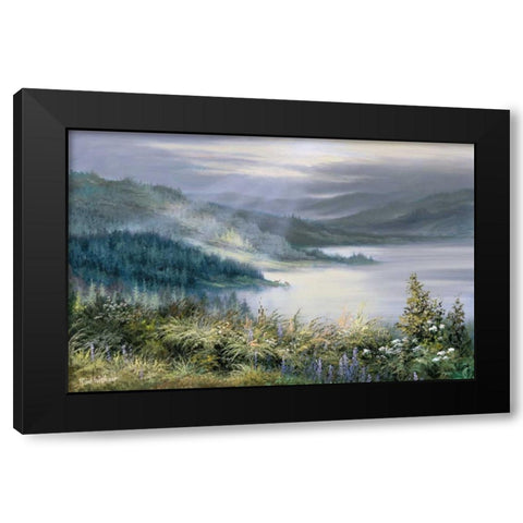 Night is falling Black Modern Wood Framed Art Print with Double Matting by Withaar, Reint