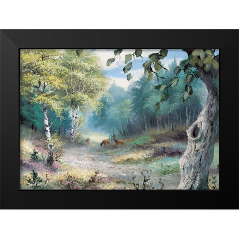 Wonderful world Black Modern Wood Framed Art Print by Withaar, Reint