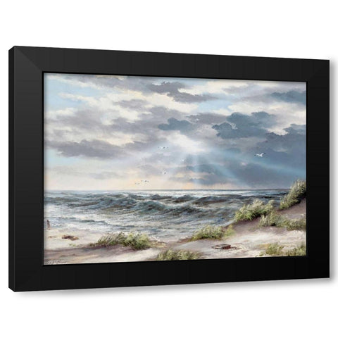 Unmeasured heights Black Modern Wood Framed Art Print by Withaar, Reint