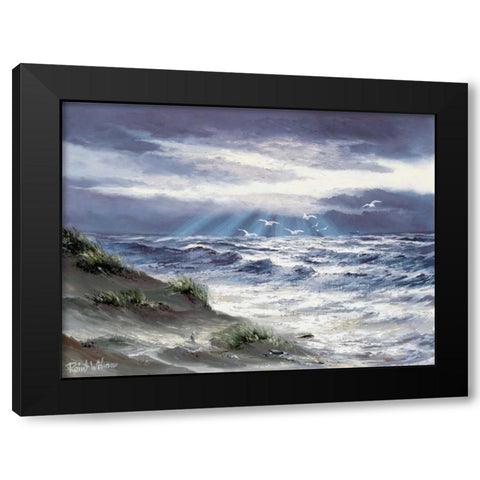 Unmeasured depths Black Modern Wood Framed Art Print with Double Matting by Withaar, Reint