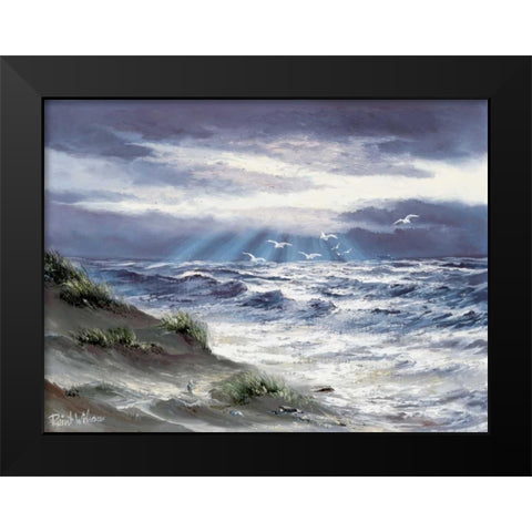 Unmeasured depths Black Modern Wood Framed Art Print by Withaar, Reint