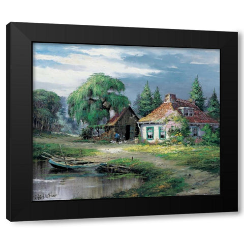 A house of our own Black Modern Wood Framed Art Print with Double Matting by Withaar, Reint