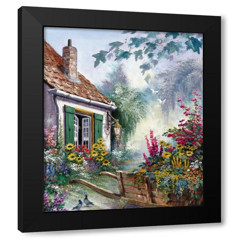 The blossomming barrow Black Modern Wood Framed Art Print with Double Matting by Withaar, Reint
