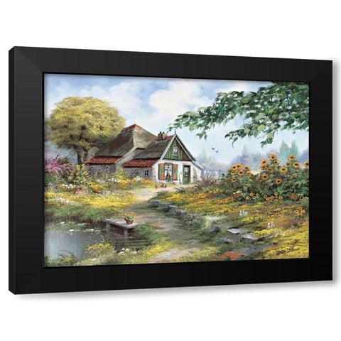 Charming farmhouse Black Modern Wood Framed Art Print with Double Matting by Withaar, Reint