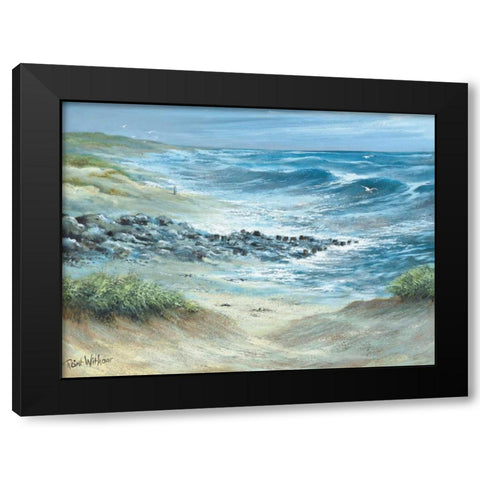 Unpredictable Black Modern Wood Framed Art Print with Double Matting by Withaar, Reint