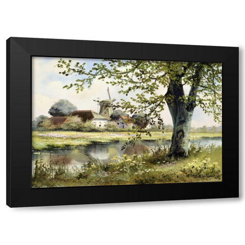 Classic tense Black Modern Wood Framed Art Print with Double Matting by Withaar, Reint
