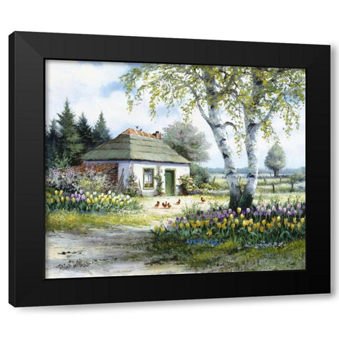 House of rest Black Modern Wood Framed Art Print with Double Matting by Withaar, Reint