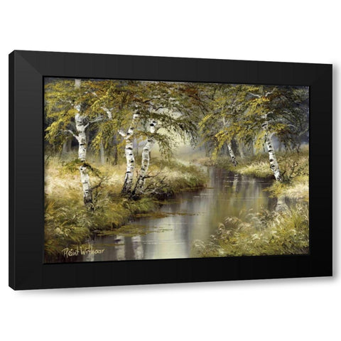 Forest creation Black Modern Wood Framed Art Print with Double Matting by Withaar, Reint