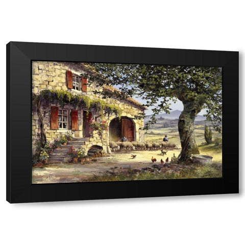 Farmhouse II Black Modern Wood Framed Art Print by Withaar, Reint