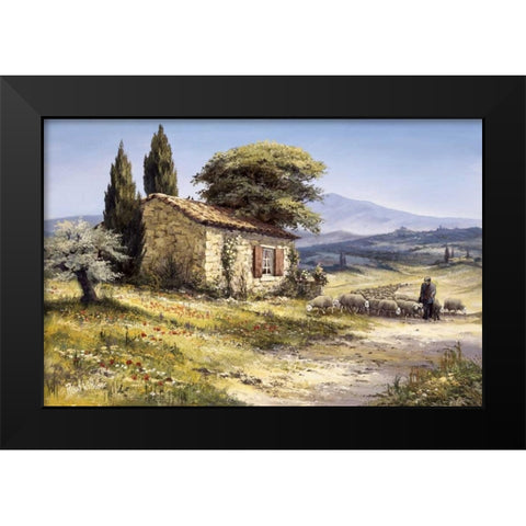 Space Black Modern Wood Framed Art Print by Withaar, Reint