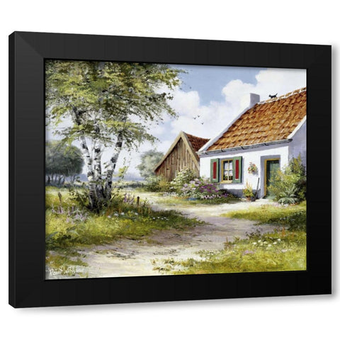 Sommer Black Modern Wood Framed Art Print by Withaar, Reint