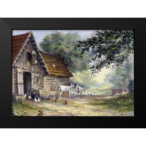 Tradionally Black Modern Wood Framed Art Print by Withaar, Reint