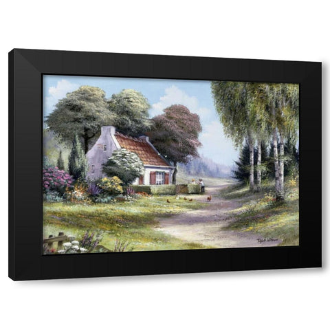 Sandway I Black Modern Wood Framed Art Print by Withaar, Reint