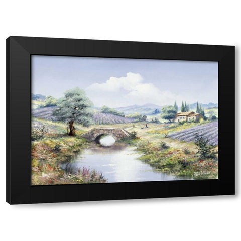 To the lake Black Modern Wood Framed Art Print with Double Matting by Withaar, Reint