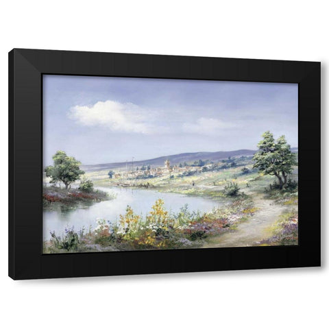 Lake way Black Modern Wood Framed Art Print with Double Matting by Withaar, Reint