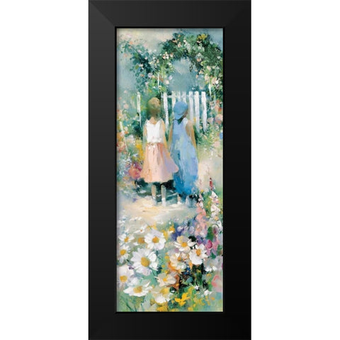 Best buddies Black Modern Wood Framed Art Print by Camel, Stefanie