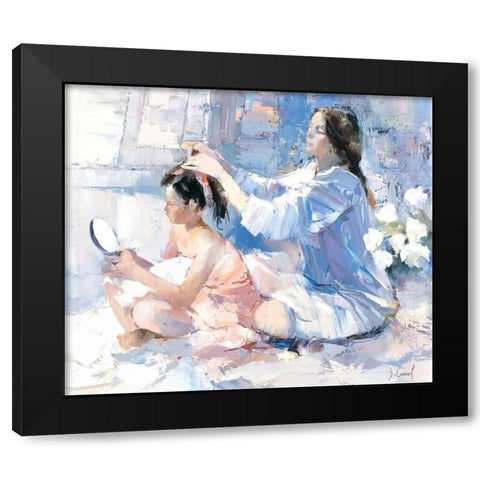 Mothers love Black Modern Wood Framed Art Print with Double Matting by Camel, Stefanie