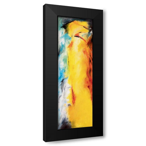 Chicken talk I Black Modern Wood Framed Art Print by Gerbecks, Tilly