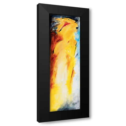 Chicken talk II Black Modern Wood Framed Art Print with Double Matting by Gerbecks, Tilly